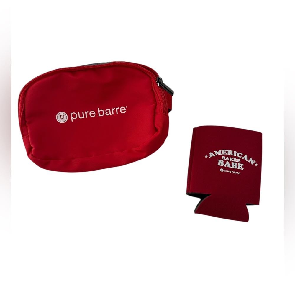 Pure Barre Aeroloft belt bag and koozie